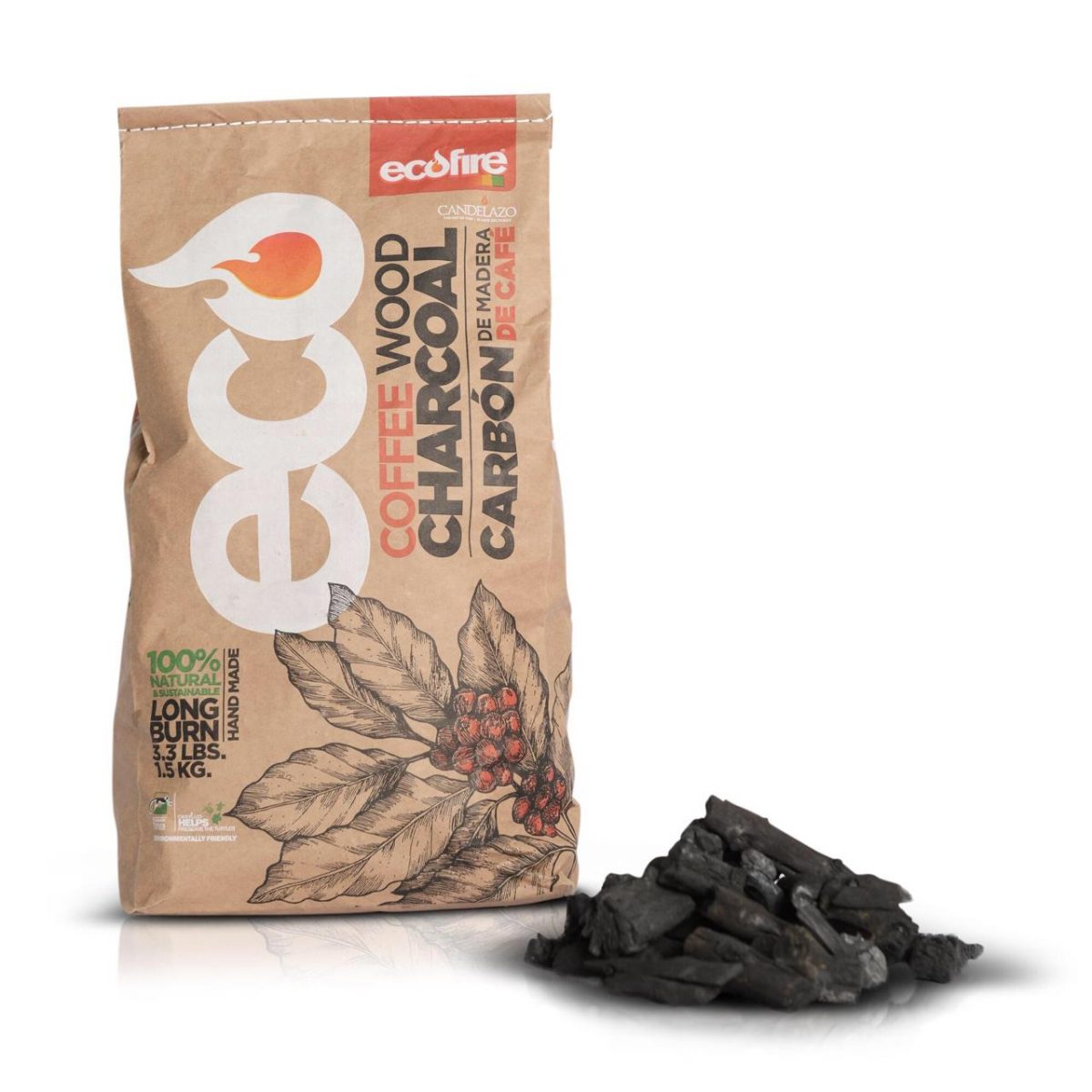 Traición Artes literarias Explícito Carbón de Madera de Café 100% Natural Ecofire x 1.5 kg - Candelazo
